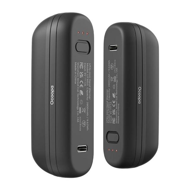 OCOOPA Hand Warmers Rechargeable 2 Pack, Electric Magnetic Handwarmers 5200mAh, Portable Pocket Heater, UL Certified, USB-C, 3 Heat Settings, Ideal Gifts for Camping, Raynauds, Golf, UT2S Mini