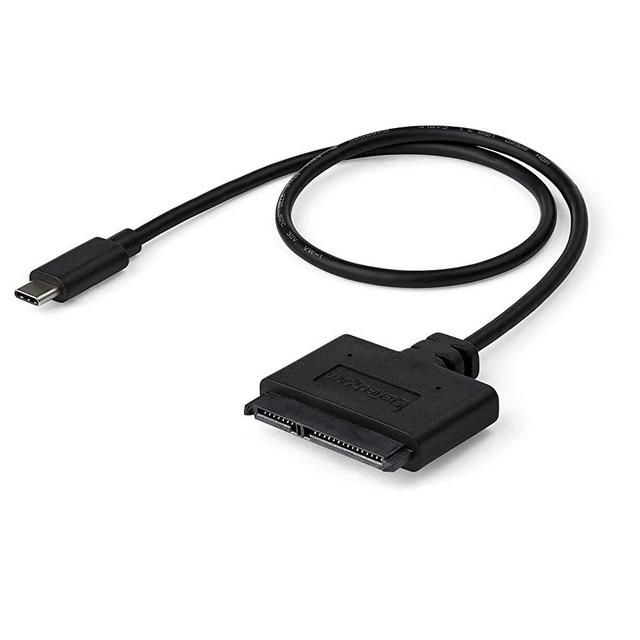 StarTech.com USB C to SATA Adapter - External Hard Drive Connector for 2.5'' SATA Drives - SATA SSD / HDD to USB C Cable (USB31CSAT3CB) Black