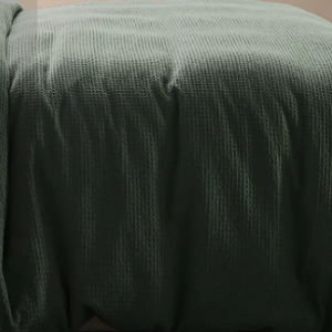 Organic Luxe Honeycomb Duvet Cover Set - Pine, King/Cal King