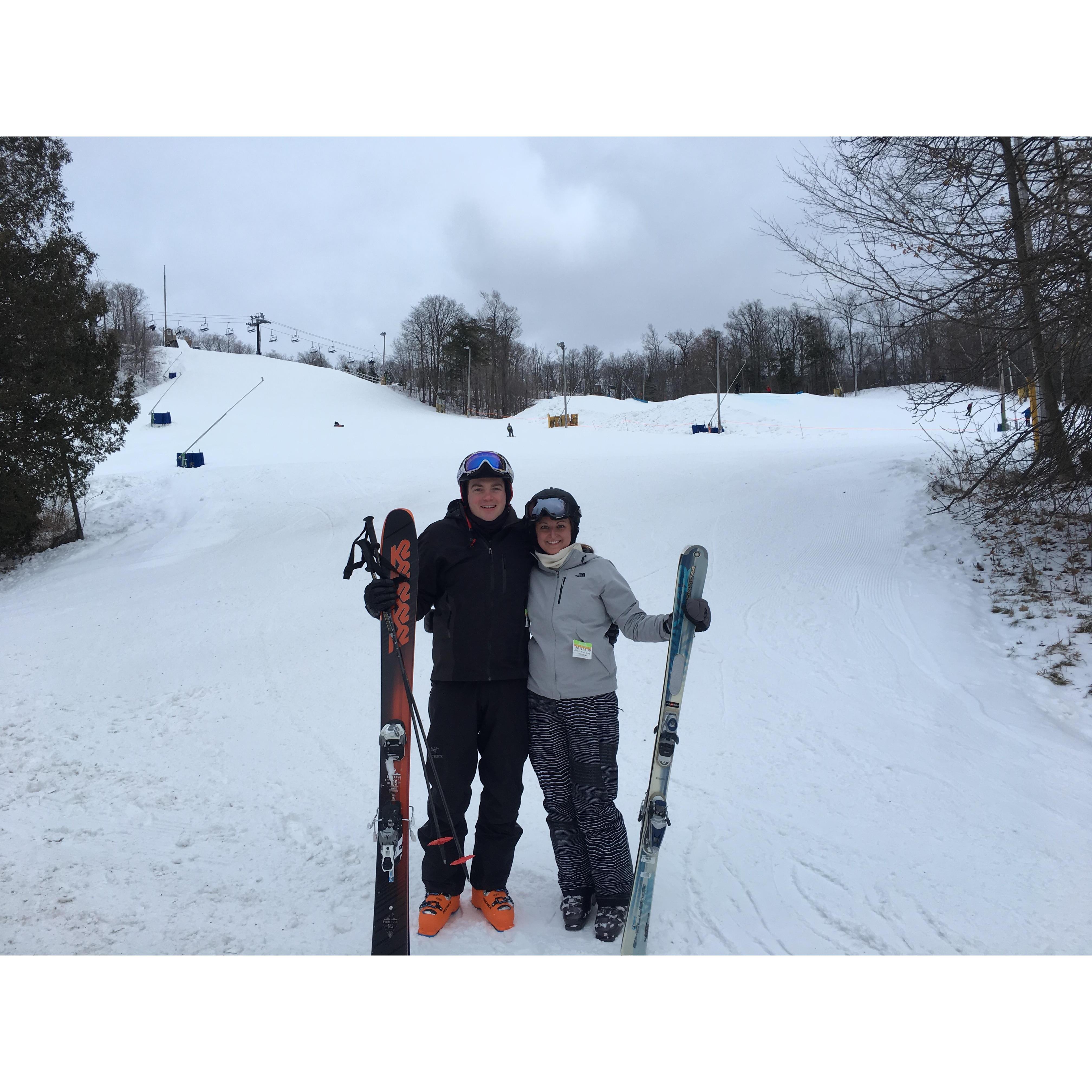 First time skiing together