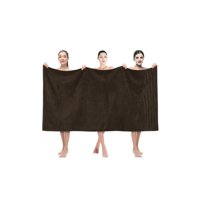 American Soft Linen 100% Cotton Jumbo Large Bath Towel, 35 in by 70 in Bath Towel Sheet, Brown