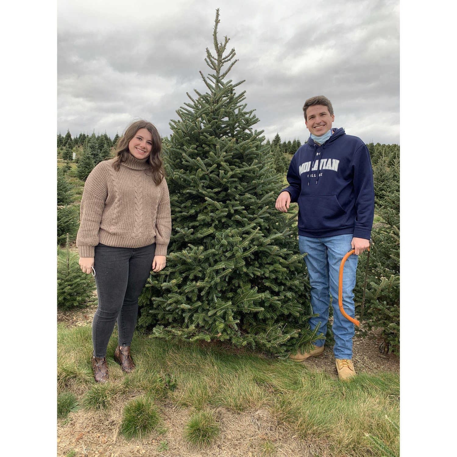 Cutting the Christmas tree