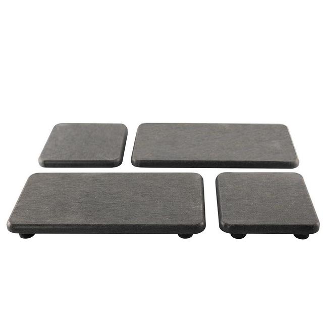 NiuYichee Set of 4 Water Absorbent Diatomite Tray, Diatomaceous Earth Kitchen Soap Dish, Hand Soap Holder, Water Absorbing Stone for toiletries in The Modern Home