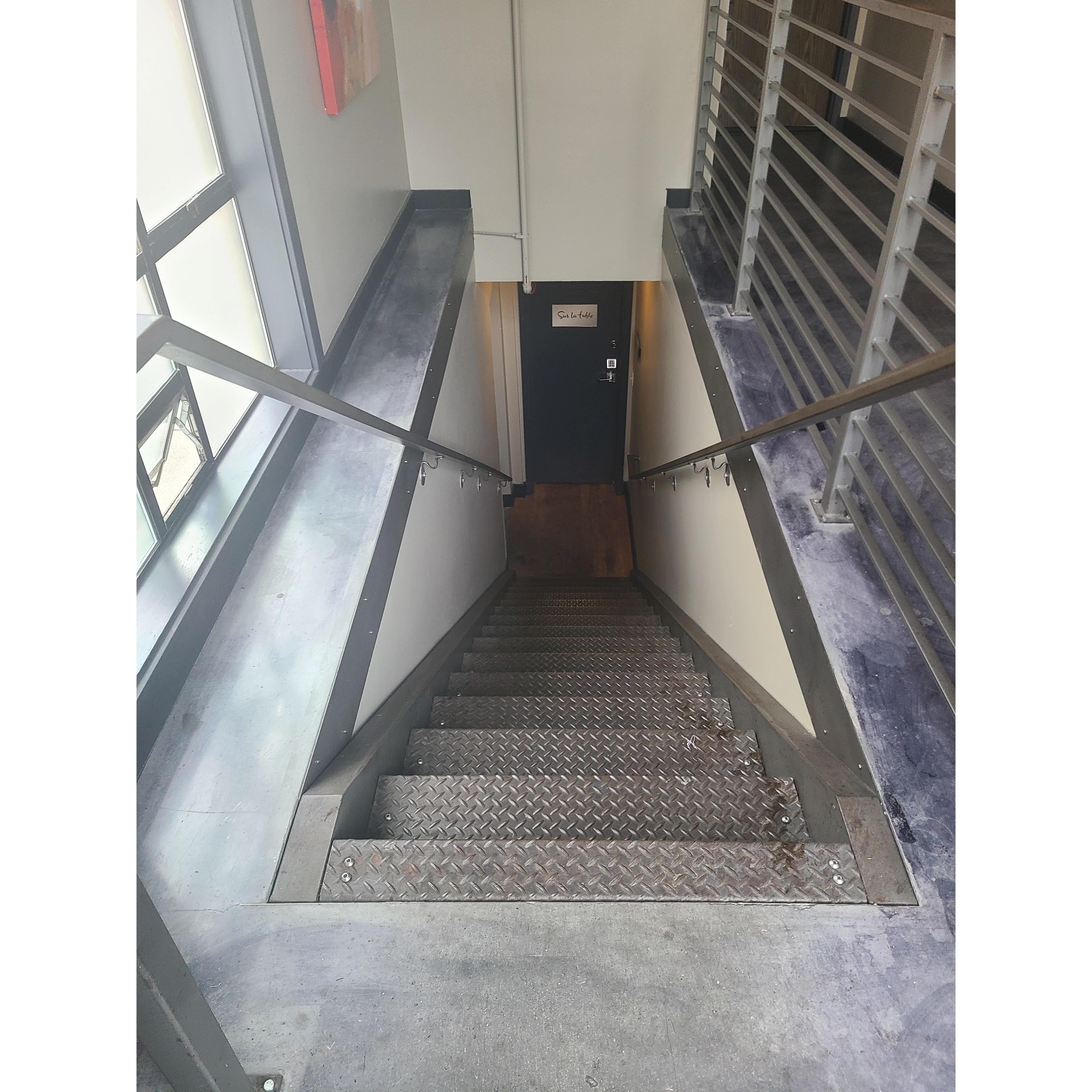 This is the number of stairs you'll need to climb to once you enter the building.