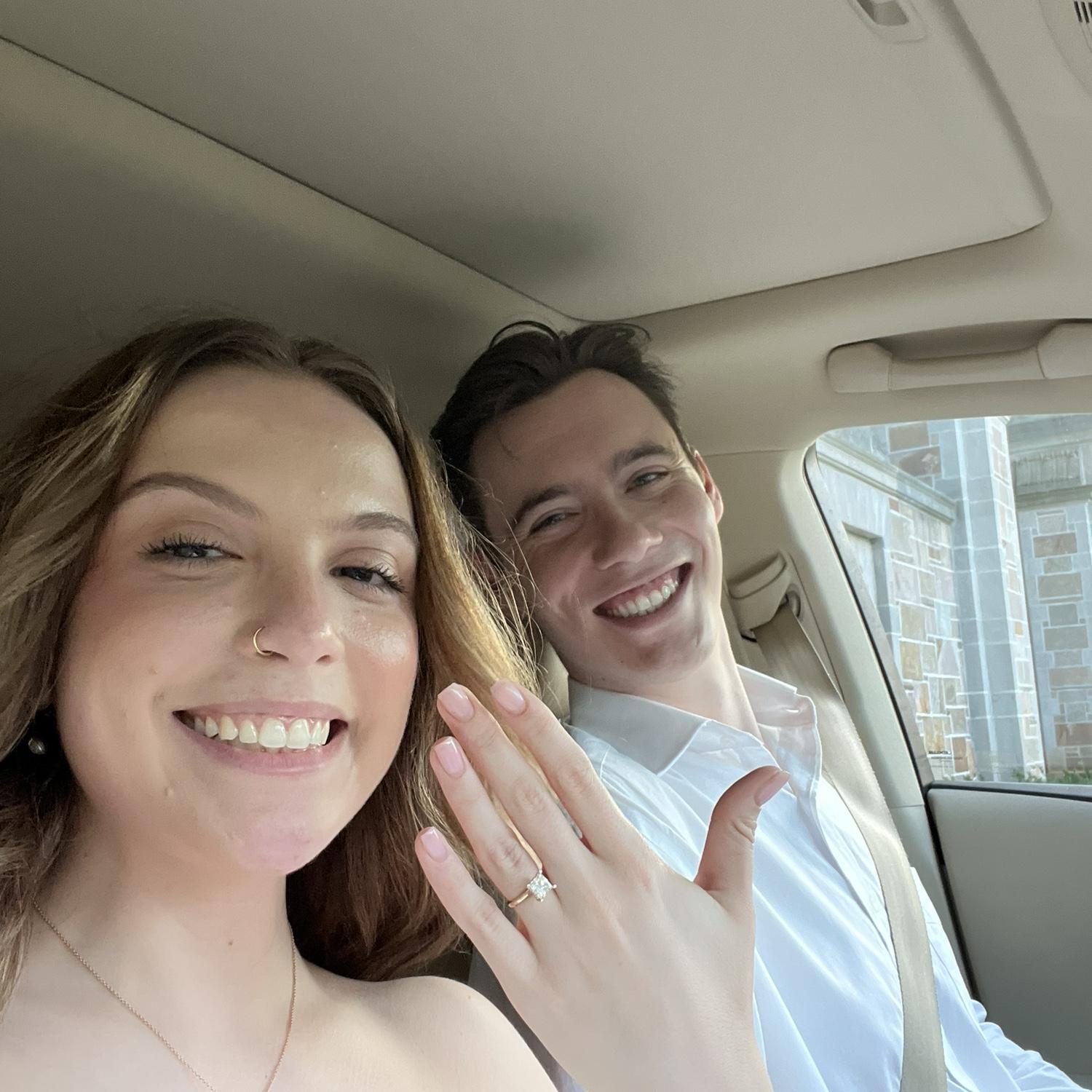 The picture Kara sent the fam to share the big news!!