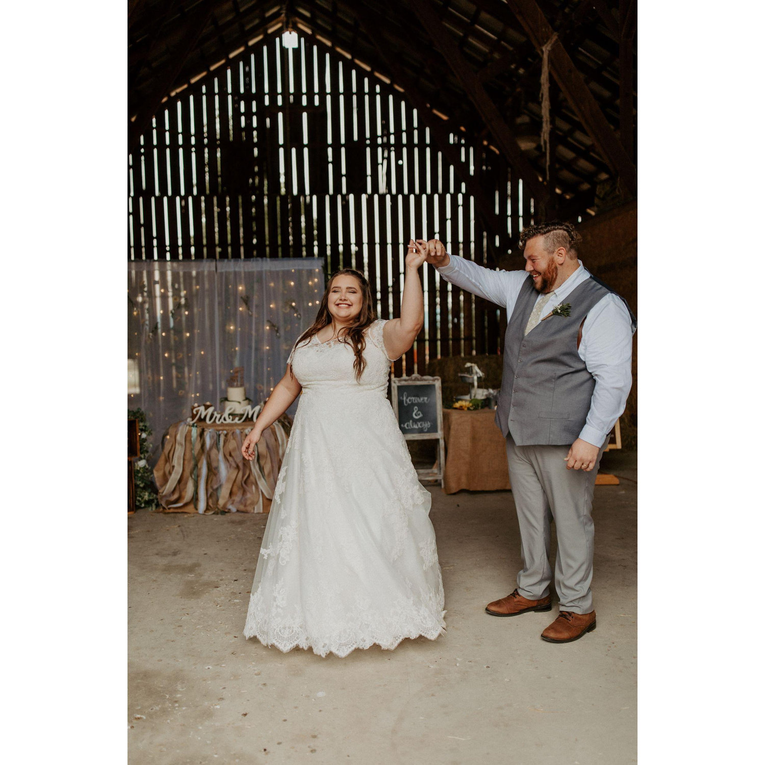 First dance, Brandon recorded our engagement song he wrote.