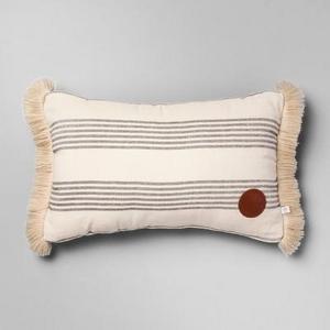 Throw Pillow Striped - Gray/Cream - Hearth & Hand™ with Magnolia
