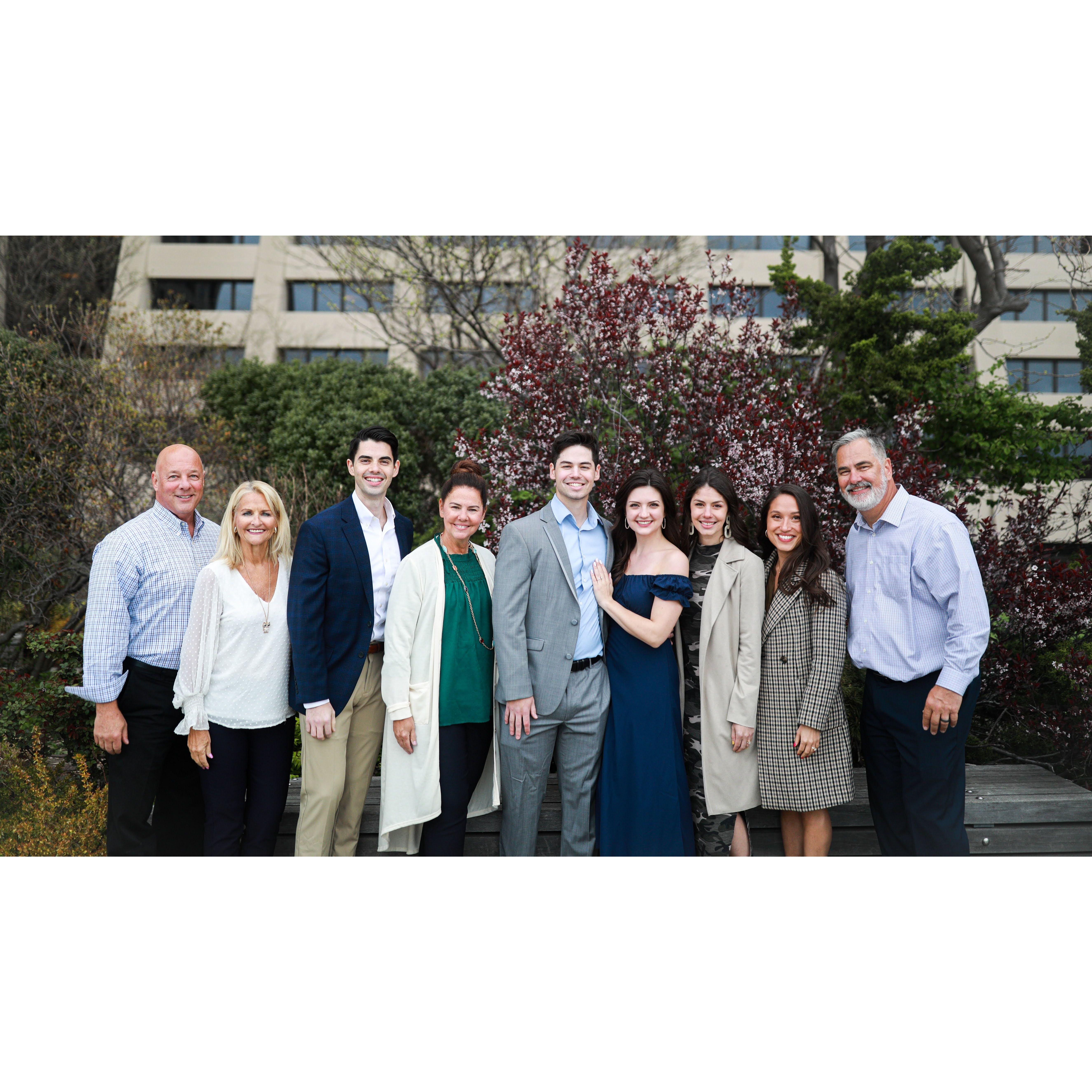 Tom's incredibly sweet family made the treck to NYC for our engagement!