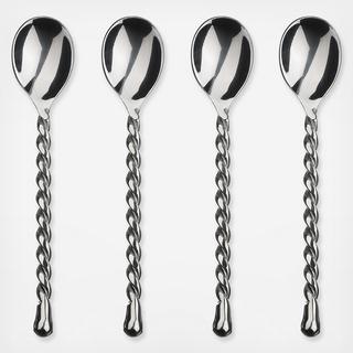 Silver Tear Tea Spoon, Set of 4