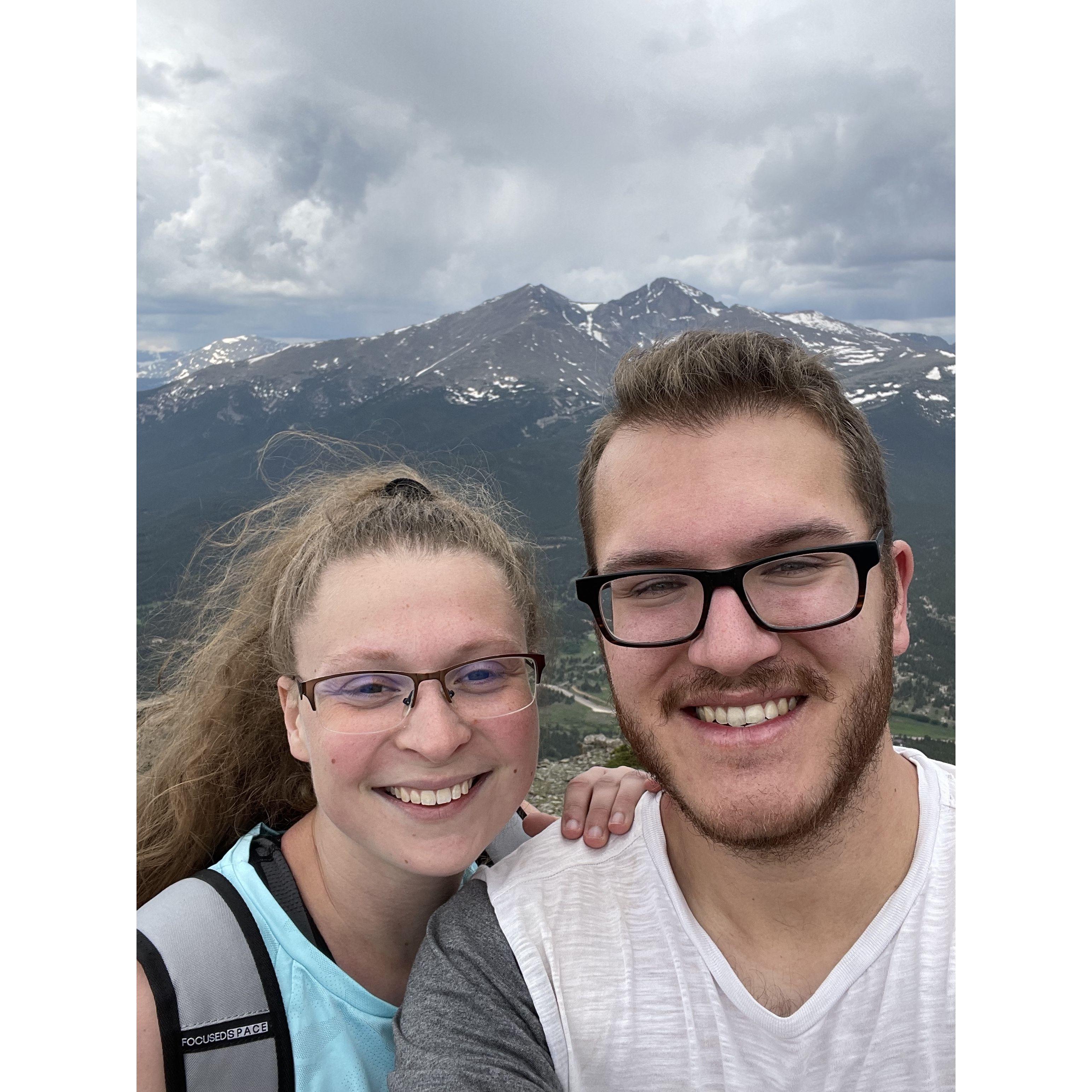 June 19th, 2021: At the top of Twin Sisters in Rocky Mountain National Forest