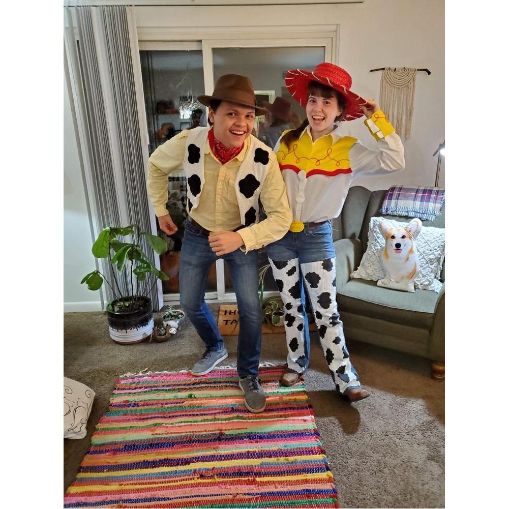 Halloween of 2020! We dressed up as Jesse and Woody from Toy Story.