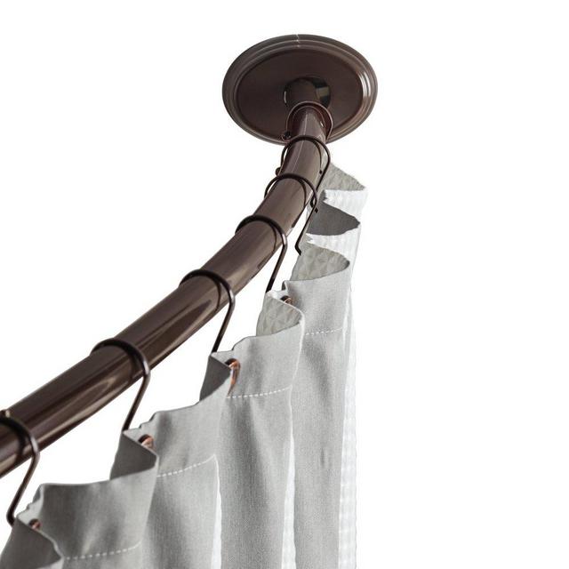 Better Homes & Gardens Adjustable 72" Curved Shower Rod, Oil Rubbed Bronze
