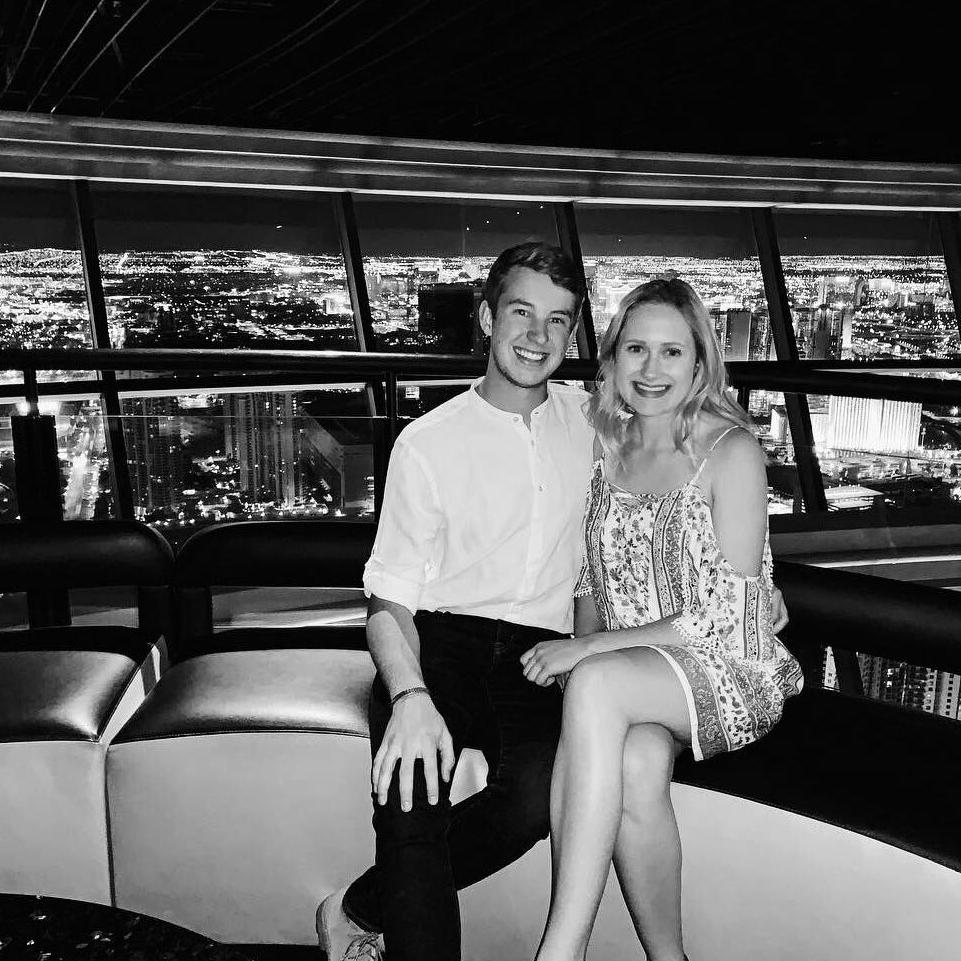 Arek and Lauren at the top of the Stratosphere in Las Vegas, NV on their last night of vacation in March 2019!