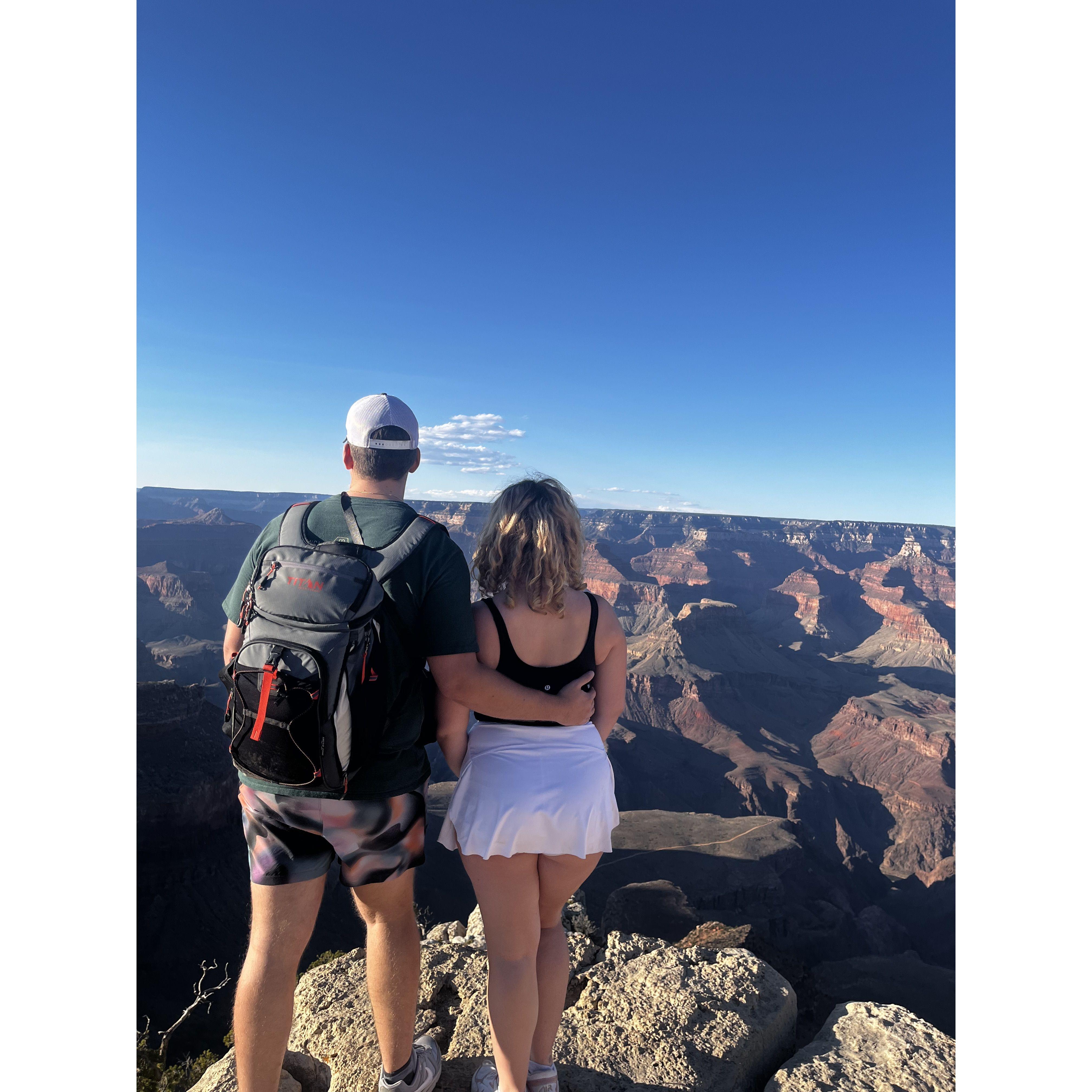 Looking out over the Grand Canyon