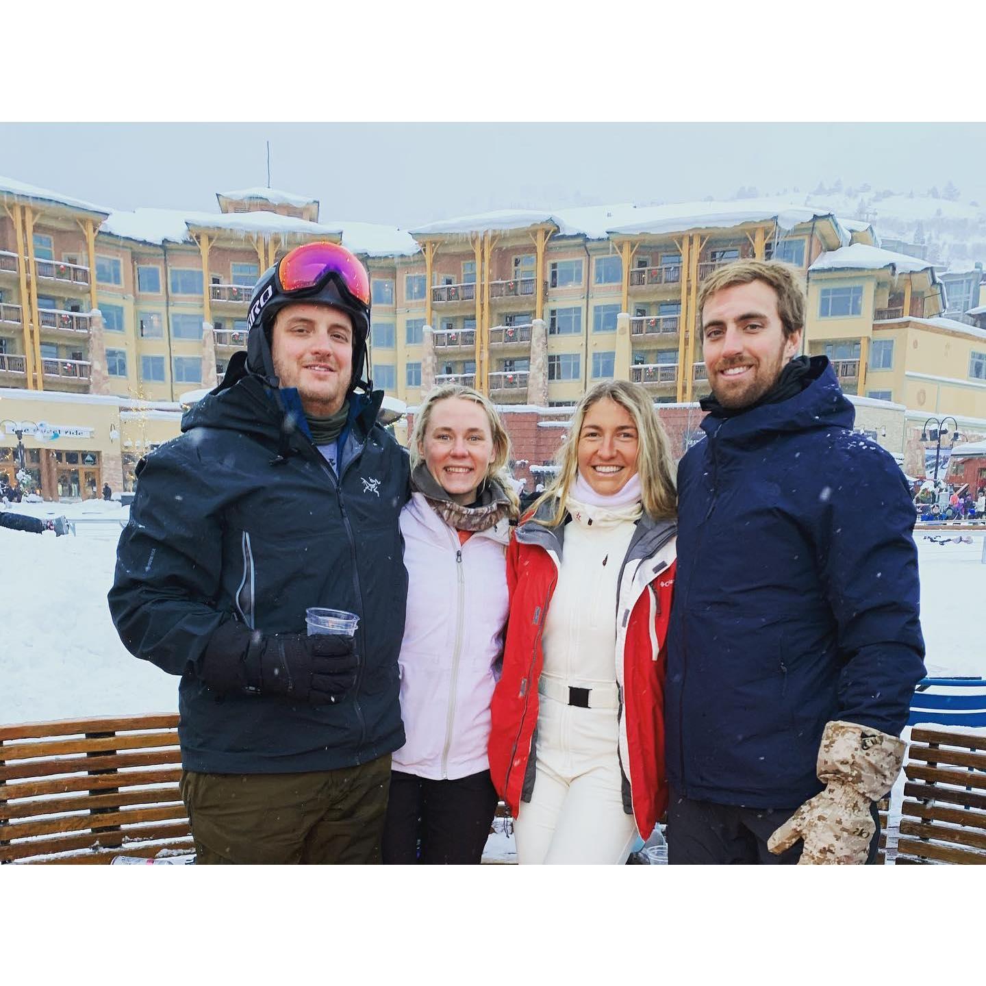 Skiied into the new year (2021->2022) with our BFFs - who knew this would be our engagement year!?!?
