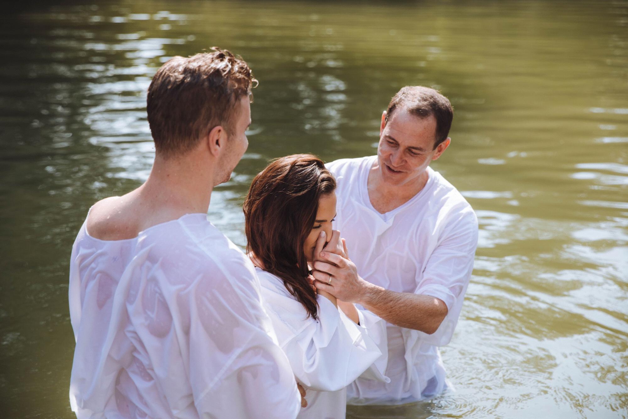 When we were in Israel we had the opportunity to be baptized in the Jordan river- it was a unique experience as it was, but having J partake in my baptism made it all the more special.