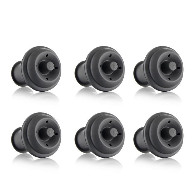 Vacu Vin Wine Saver Vacuum Stoppers Set of 6 – Grey