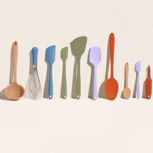 10 Piece Silicone Kitchen Utensil Set | Color: Mediterranean | GIR.co