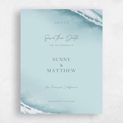 Iceberg, Blue Wedding Save the Date - Clearwater Portrait