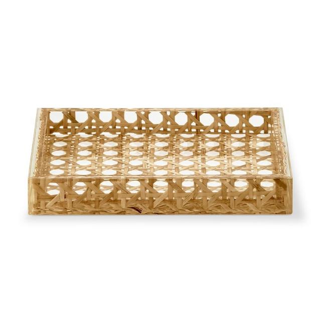 Rattan And Acrylic Soap Dish