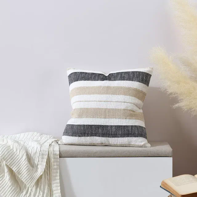Tahari Home Farmhouse Stripe Decorative Pillow, 20" x 20"