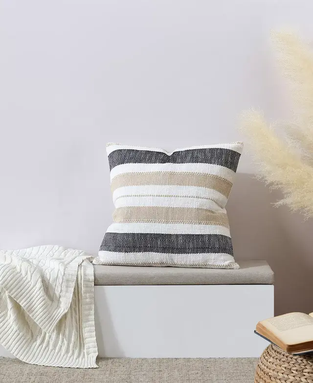 Tahari Home Farmhouse Stripe Decorative Pillow, 20" x 20"