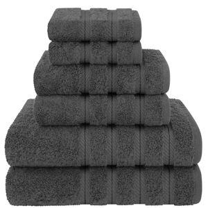 American Soft Linen Luxury Turkish 6 Piece Towel Set, 100% Cotton Soft Absorbent Bath Towels for Bathroom