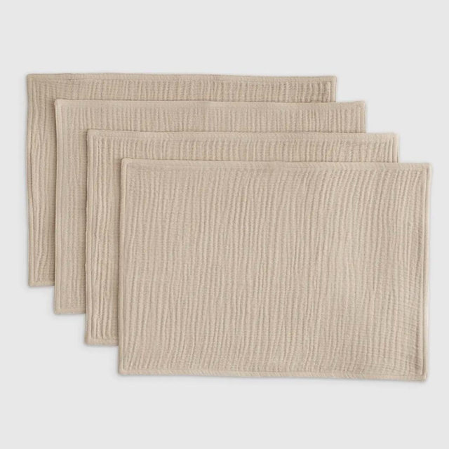 Dune Color Organic Airy Gauze Placemats