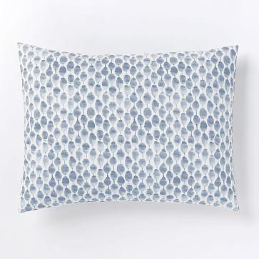 Organic Stamped Dot Standard Sham, Moonstone