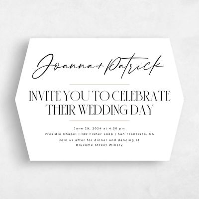 White Diamond Wedding Invitation - Hannegan Landscape