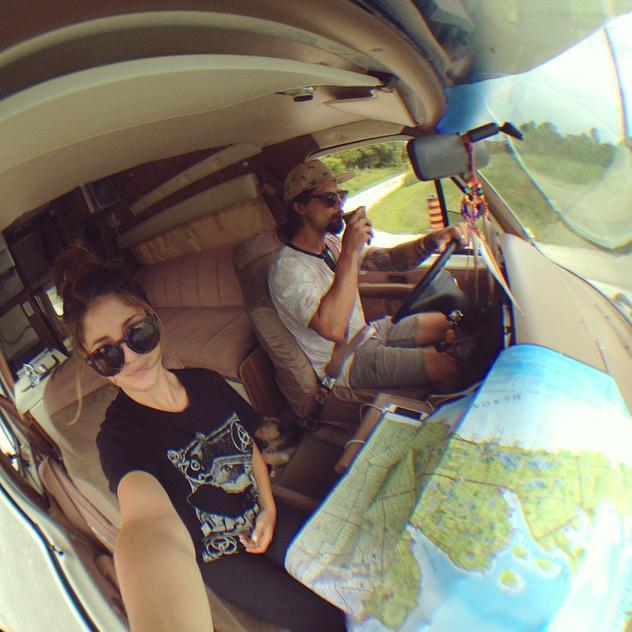 En Route to do our Great Lakes Tour in the 1989 Chevy Travellaire camper van!