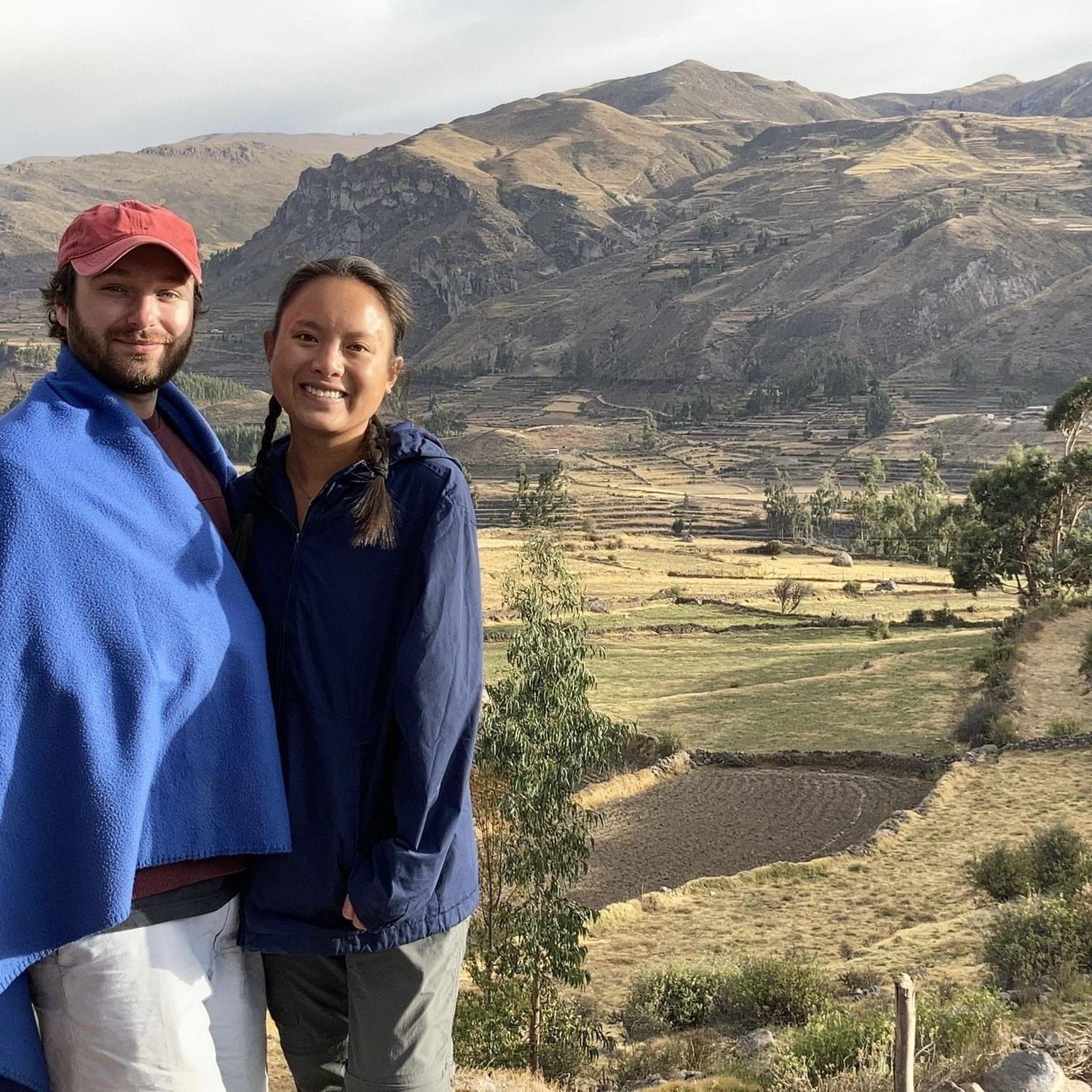 Early morning breakfast at a farm in Arequipa
