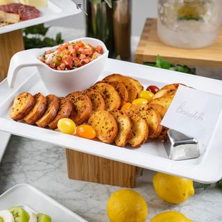 Ridge Rectangular Medium Melamine Platter, Set of 2