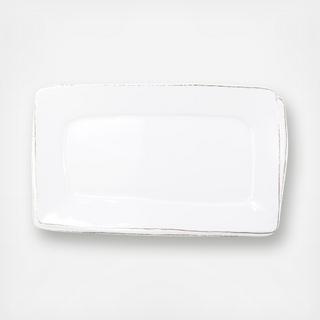 Lastra BPA Free Melamine White Rectangular Platter