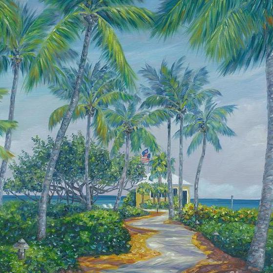 This is a watercolor of "The Point" where Reed proposed.