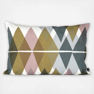 Small Hand Printed Mountain Lake Cushion