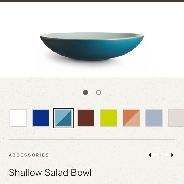 Shallow Salad Bowl - Aqua Turquoise