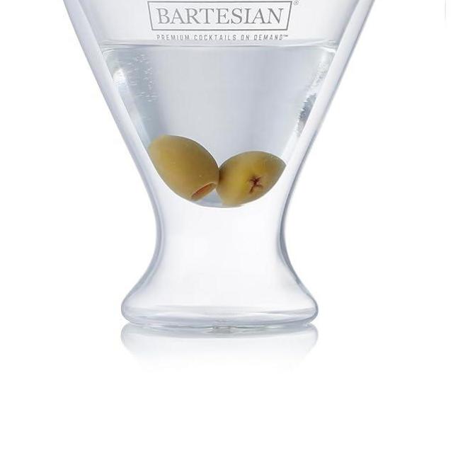 Bartesian Cocktail Glass Sets - Stemless Martini Glassware for Cocktails & Mocktails - Bar Glasses for Gin Martini, Espresso Martini, Lemon Drop, Cosmopolitan - Set of 2