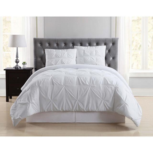 Truly Soft Pleated Full/Queen Comforter Set in White