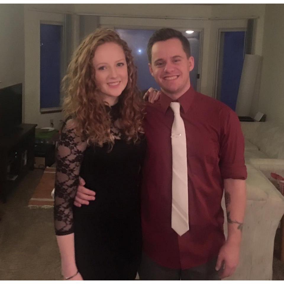 Our first Valentine's Day, 2016. We went to a fancy Italian restaurant in Saint Paul