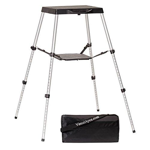 Visual Apex Portable Projector Table Stand with Shelf & Projector Carry Bag, Adjustable 18.5” to 44” high