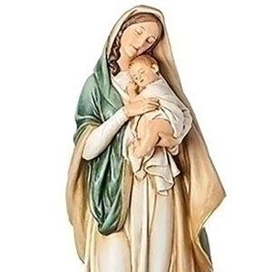 VIRGIN AND CHILD STATUE - 16"