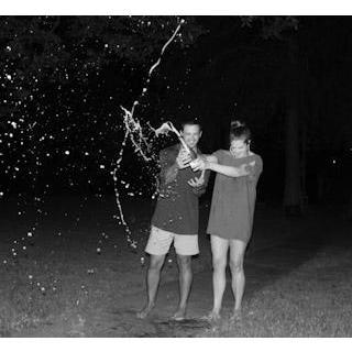 poppin' champagne to our engagement!