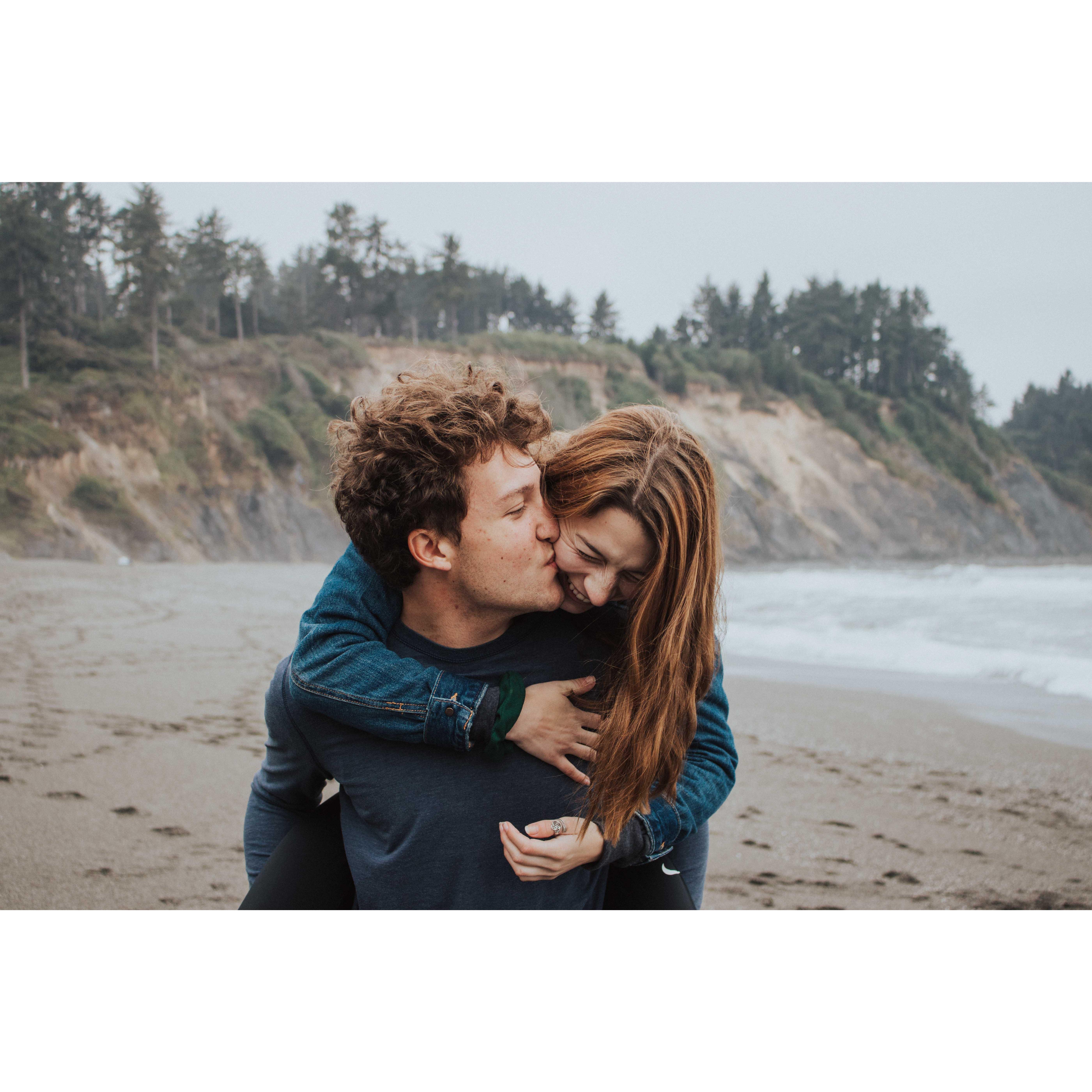 Sam's first visit to Trinidad and Agate beach!