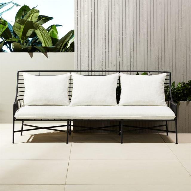 Breton Black Metal Sofa