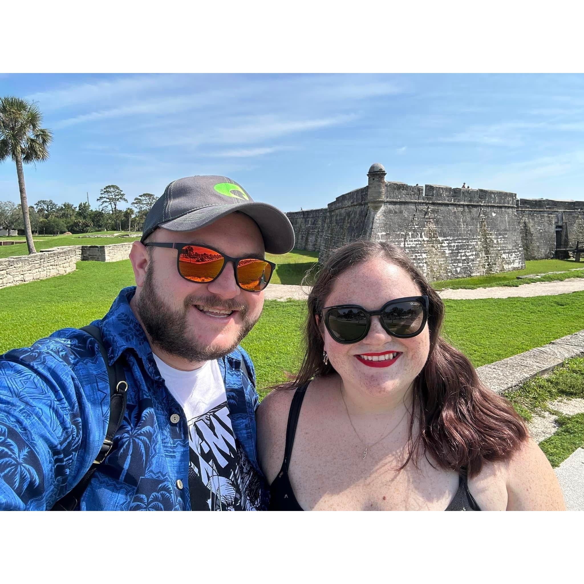 Celebrating Brad's 35th birthday in St. Augustine
