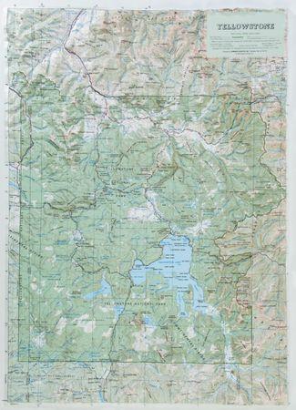 Yellowstone National Park Raised Relief Map