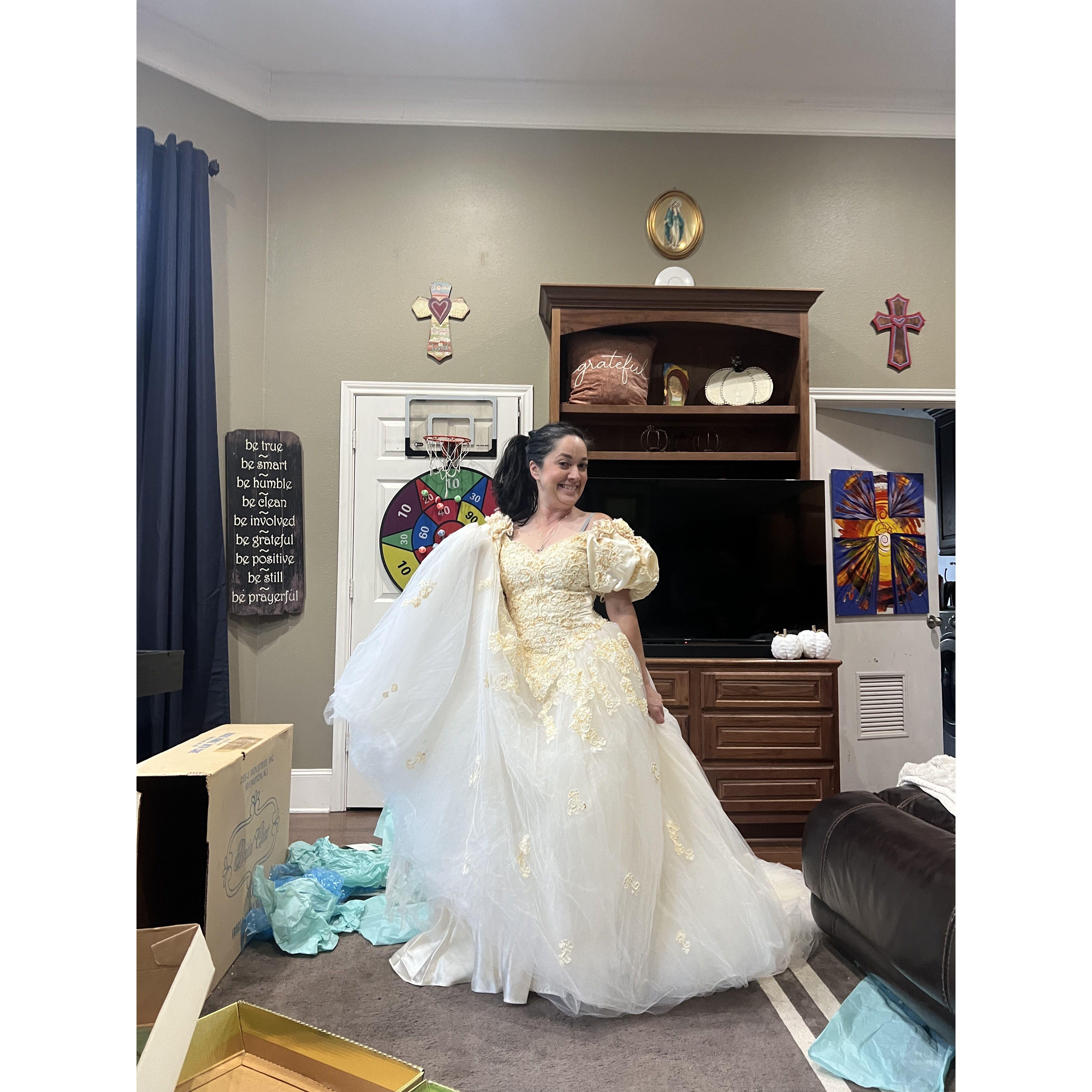 Unboxed Mom's dress the day we got mine! | Sep 8 2023