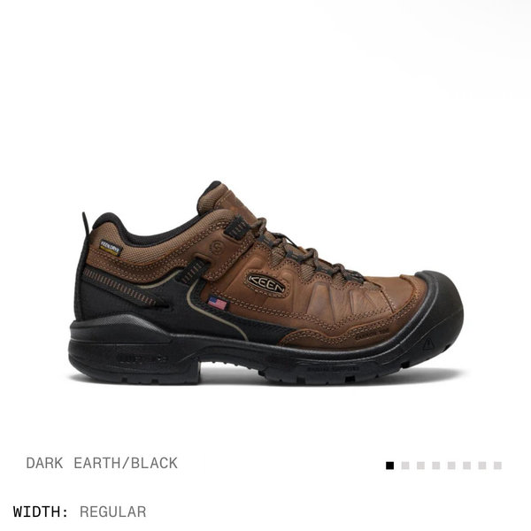 Men's Targhee IV Waterproof Work Shoe (Carbon Toe) | Dark Earth/Black