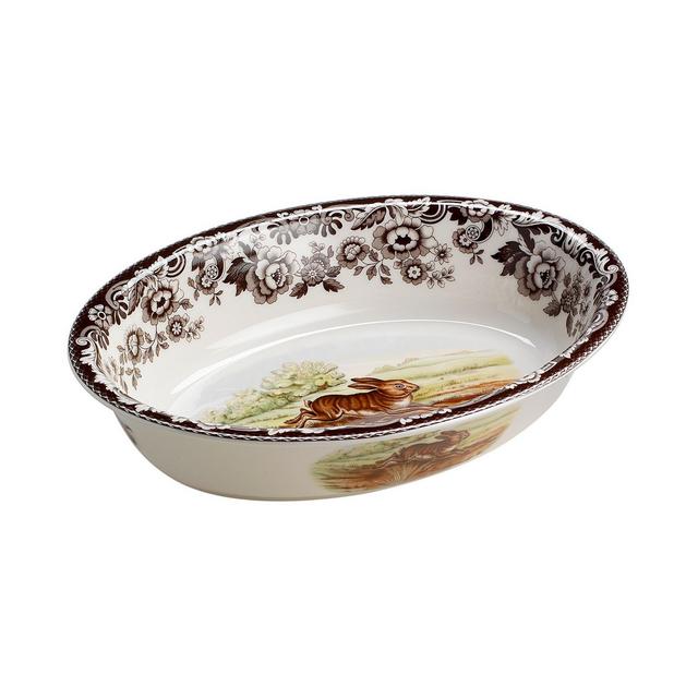 Spode "Woodland" Rabbit Oval Rim Dish